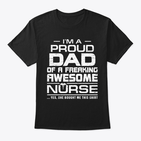 I'm A Proud Dad Of A Freaking Awesome Nu Black T-Shirt Front