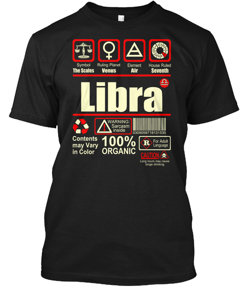 Libra Symbol Characteristics Zodiac Tee