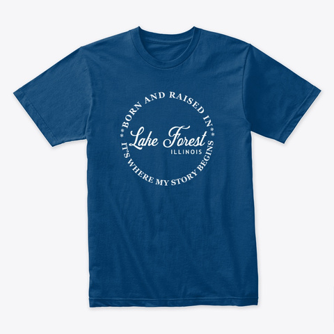  Lake Forest  Lover T Shirt Cool Blue T-Shirt Front