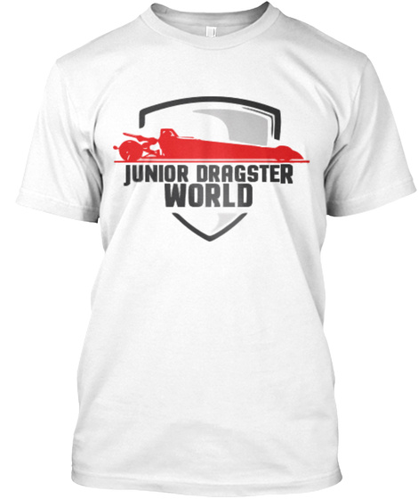 Junior Dragster World White T-Shirt Front
