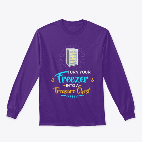 Freezer Safe Tresor Treasure Chest Gold  Purple T-Shirt Front