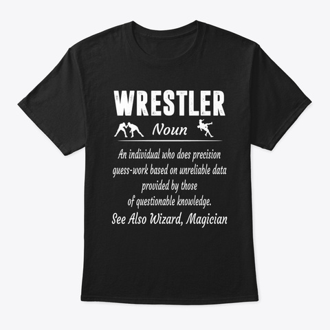 Wrestling Noun Black Camiseta Front