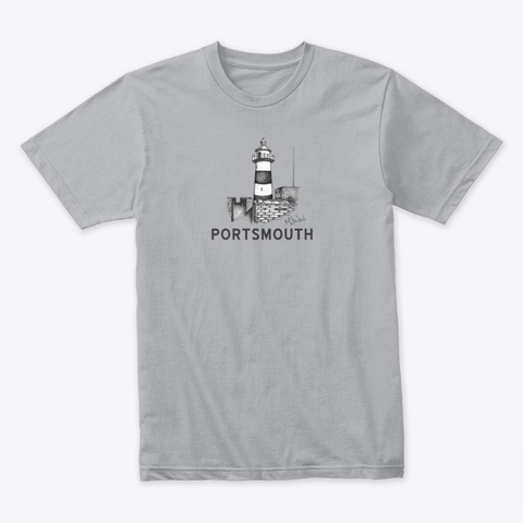 Portsmouth T Shirt, Southsea Castle Heather Grey T-Shirt Front