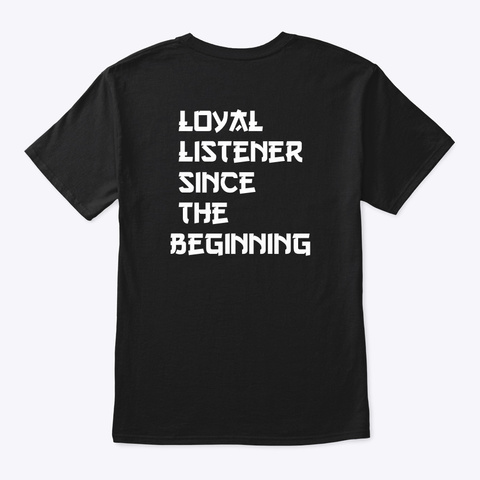 Super Retro Audio Podcast Loyal Fan Tee Black T-Shirt Back