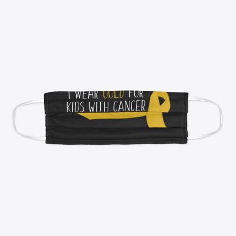 I Wear Gold For Kids With Cancer Black T-Shirt Flat