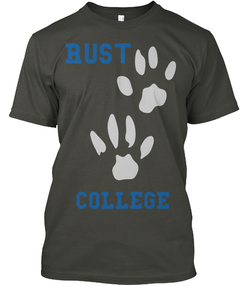 Rust College Smoke Gray T-Shirt Front