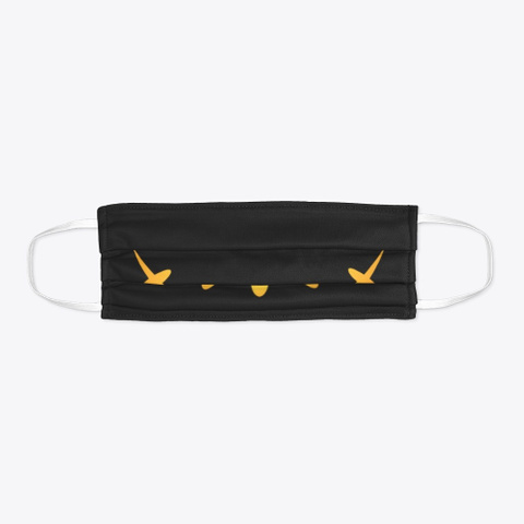 Halloween Spooky Pumpkin Horror Teeth Black T-Shirt Flat