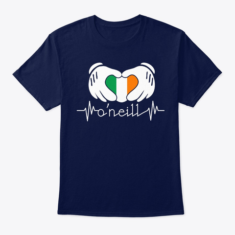 Irish Heartbeat Oneill St Patricks Navy T-Shirt Front