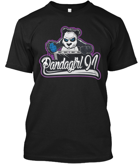 Pandagirl 91 Black T-Shirt Front