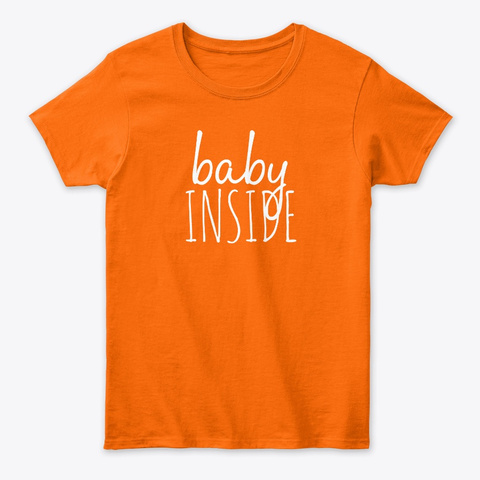 Baby Inside Orange T-Shirt Front