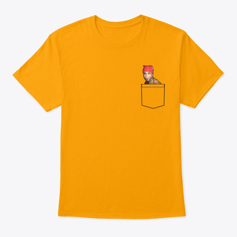 Pocket Ricardo Milos Gold T-Shirt Front