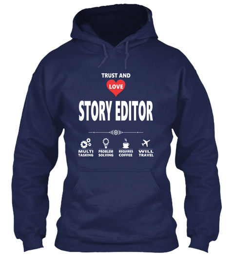 Story Editor Navy Camiseta Front