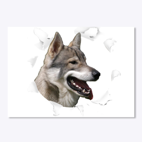 Czechoslovakian Wolfdog Sticker  White T-Shirt Front