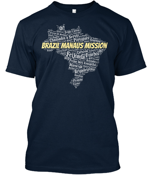 Brazil Manaus Mission New Navy T-Shirt Front