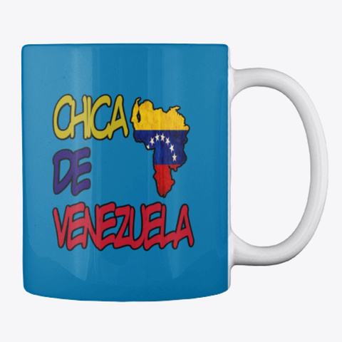 Chica De Venezuela Style 3 Royal Blue T-Shirt Back