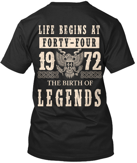 Legends1972 Black T-Shirt Back