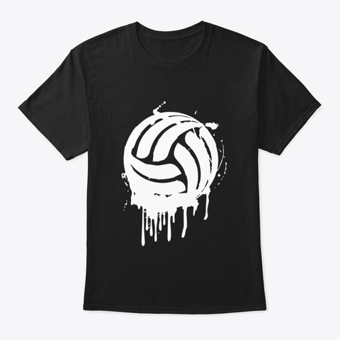 Volleyball Q8icd Black T-Shirt Front