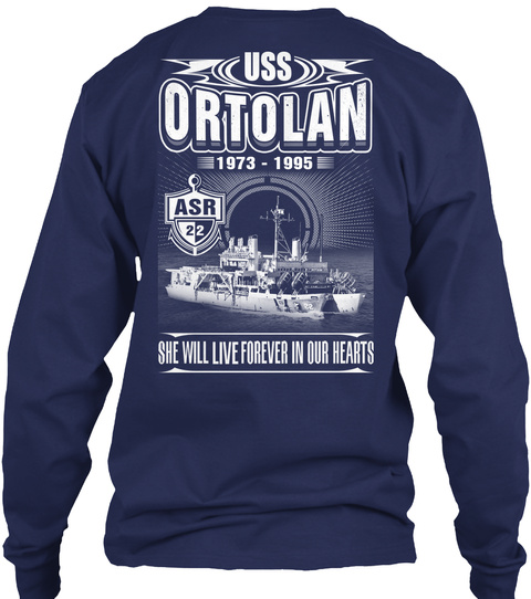 U.S NAVY W/ ANCHOR* SHIRT USS ORTOLAN  ASR-22 SUBMARINE RESCUE 