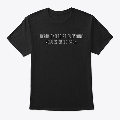 Death Smiles, Wolf T Shirts Black Camiseta Front