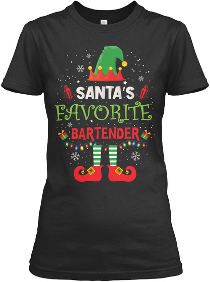 Santas Favorite Bartender Unisex Tshirt