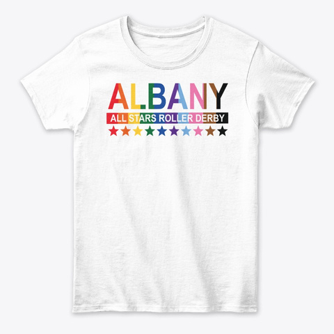 Albany All Stars Pride 2020 White T-Shirt Front