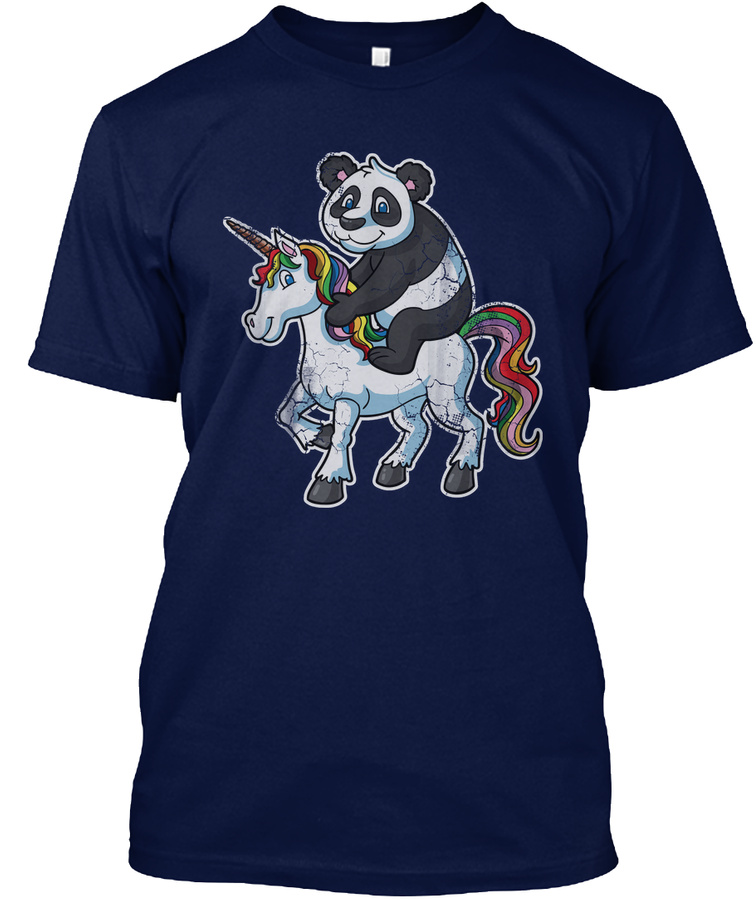 Panda Riding Unicorn Adult Shirt Unisex Tshirt