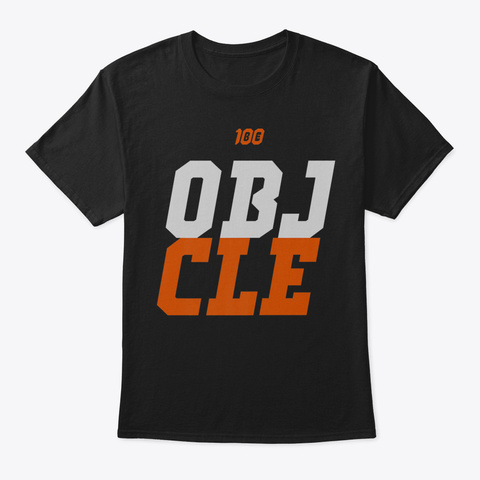 Obj To Cleveland Premium Cle Tshirt Brow Black T-Shirt Front