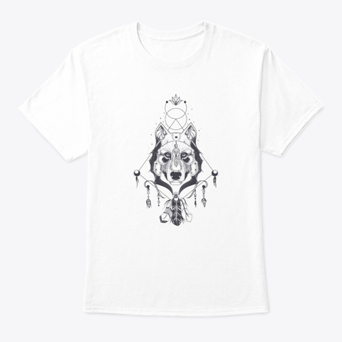 The Night Wolf White T-Shirt Front