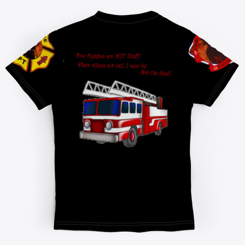 Fire Truck Black Camiseta Back