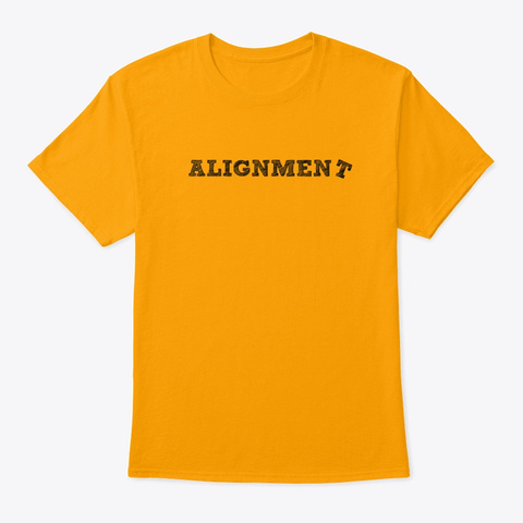 Alignmen T   Light Tee Gold T-Shirt Front