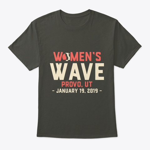 Provo, Ut Womens Wave Tshirt Smoke Gray T-Shirt Front