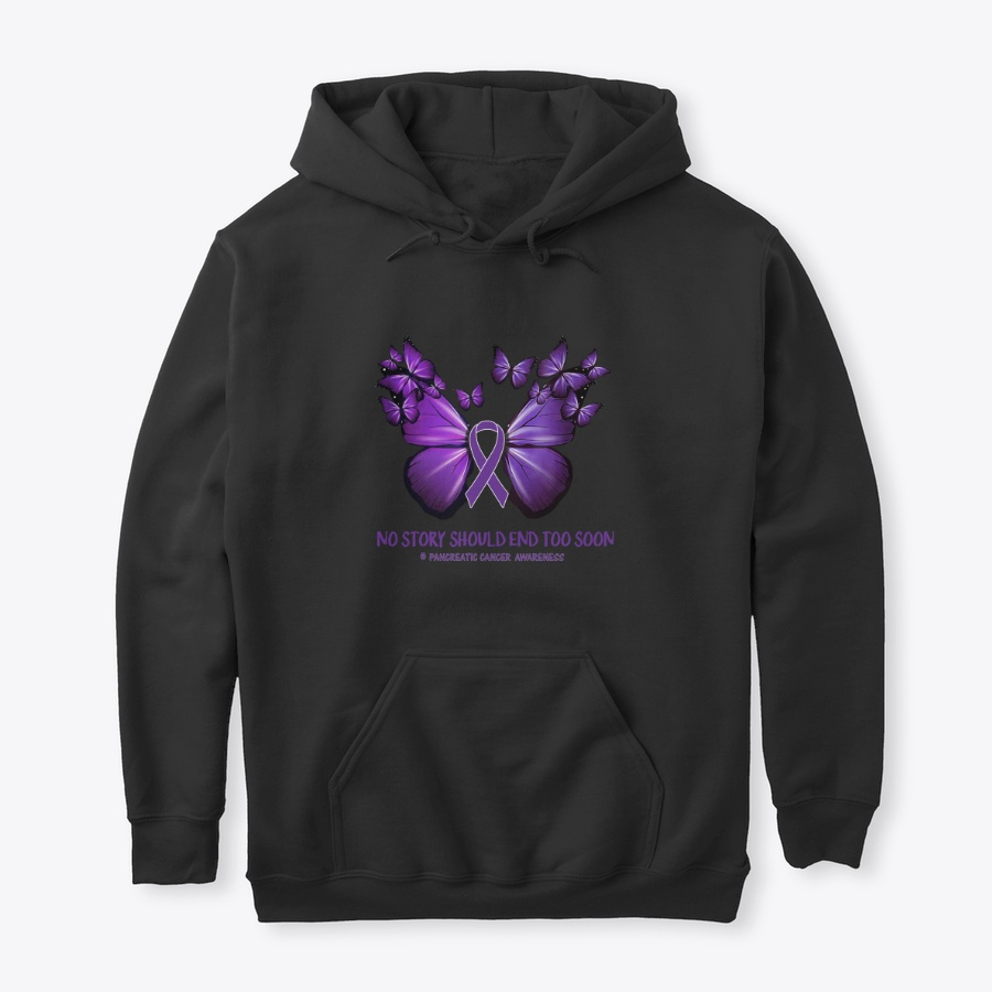 Pancreatic Cancer Butterfly Sticker Unisex Tshirt
