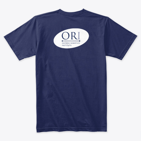 Anymal Robot Oxford Blue Mens Midnight Navy T-Shirt Back