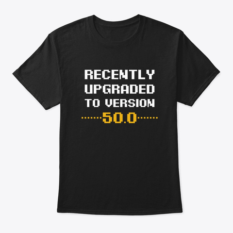 Version 50.0 1970 50th Birthday Gift Fun Black T-Shirt Front