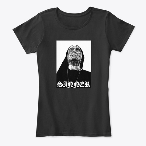 The Sinner Black T-Shirt Front