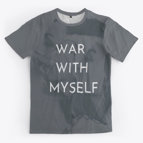 War With Myself Tee Medium Grey áo T-Shirt Front