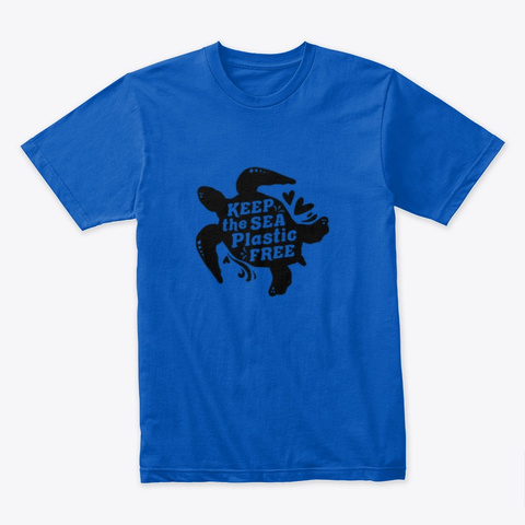 Keep The Sea Plastic Free Royal T-Shirt Front