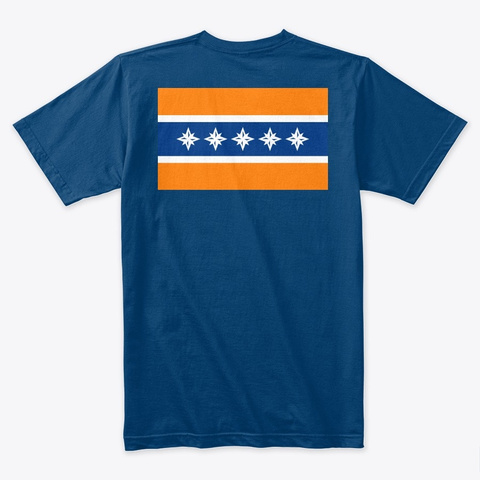 Albany Flag Merchandise Cool Blue T-Shirt Back