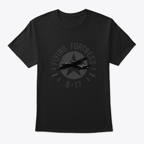B17 Flying Fortress Oipji Black T-Shirt Front