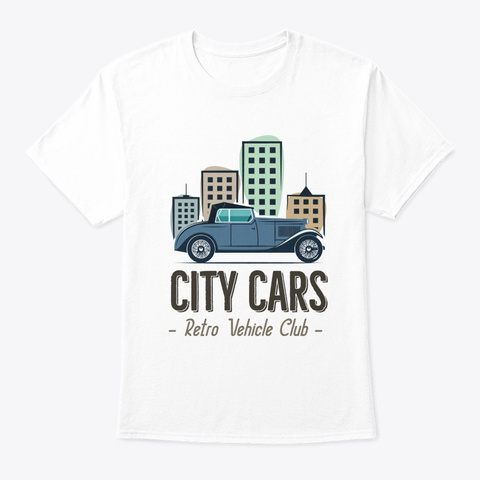 City Cars White T-Shirt Front