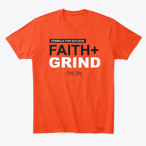 Faith + Grind Deep Orange  T-Shirt Front