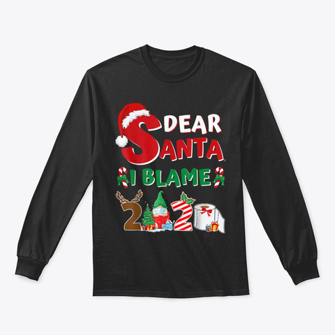 2020 Funny Christmas Shirts Kids Adults  Black T-Shirt Front
