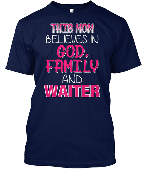 Waiter Navy T-Shirt Front