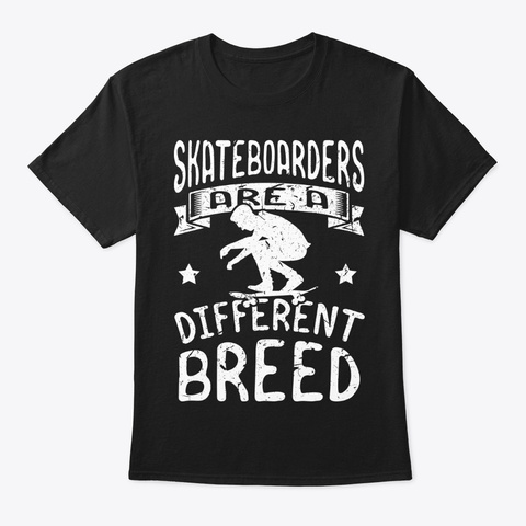 Different Breed Skateboarding Birthday Black áo T-Shirt Front