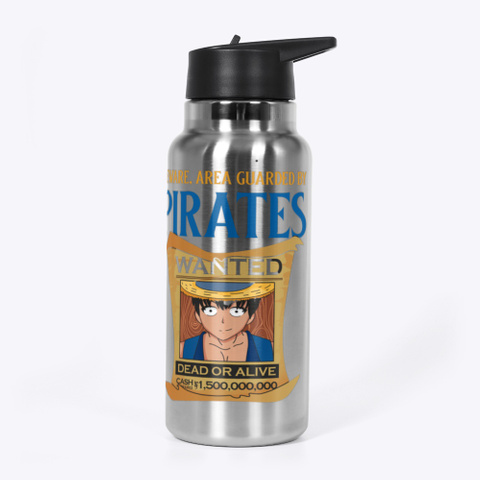 Wanted Pirate  Stainless Steel Maglietta Front