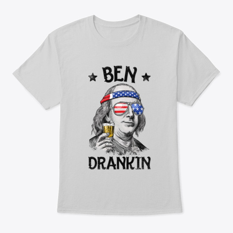 4 Th Of July: Ben Drankin Light Steel T-Shirt Front