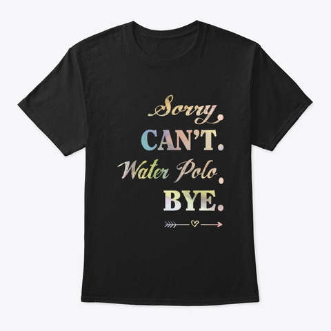 Funny Water Polo Vintage St Patrick Day Black T-Shirt Front