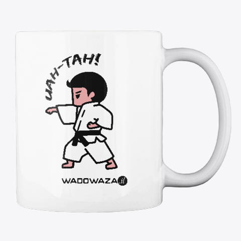 Uah Tah! By Wado Waza   For Adults White Maglietta Back