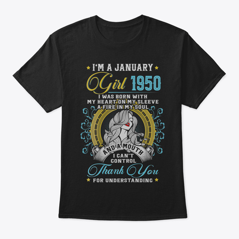 Awesome Since 1950 70 Th Birthday Im A Ja Black T-Shirt Front