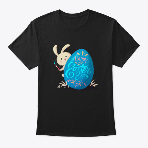 Happy Easter Rjwkz Black T-Shirt Front